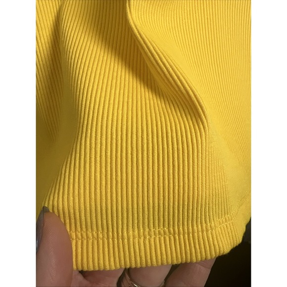 New York & Company Ribbed V-Neck Stretch Tank Top Women's Size XL Yellow NWT - Picture 5 of 10